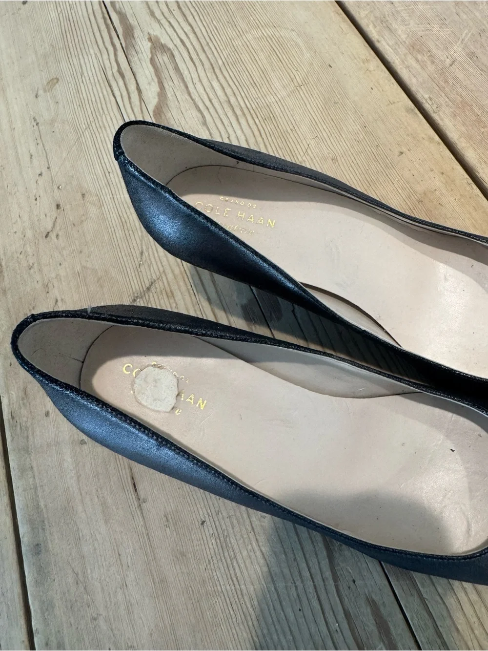 Cole Haan Catalina wedge size 8 Gunmetal pewter silver